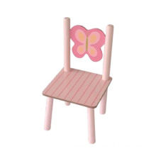 Juguete de madera de la silla del bebé de la promoción, Juguete de madera Juego de la silla del bebé, Diseño de la mariposa La silla de los niños rosados ​​para la muchacha Wj277256